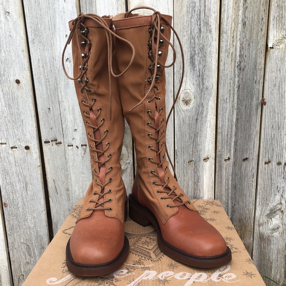NWT Free People Trickum Boot Leather Whiskey Tan 37 - Picture 5 of 16